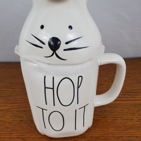 Rae Dunn Easter Bunny Hop Rabbit Mug Lid - Picture 3 of 9